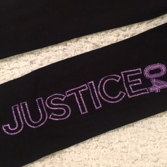 Black Joggers with Glitter JUSTICE - Picture 6 of 7
